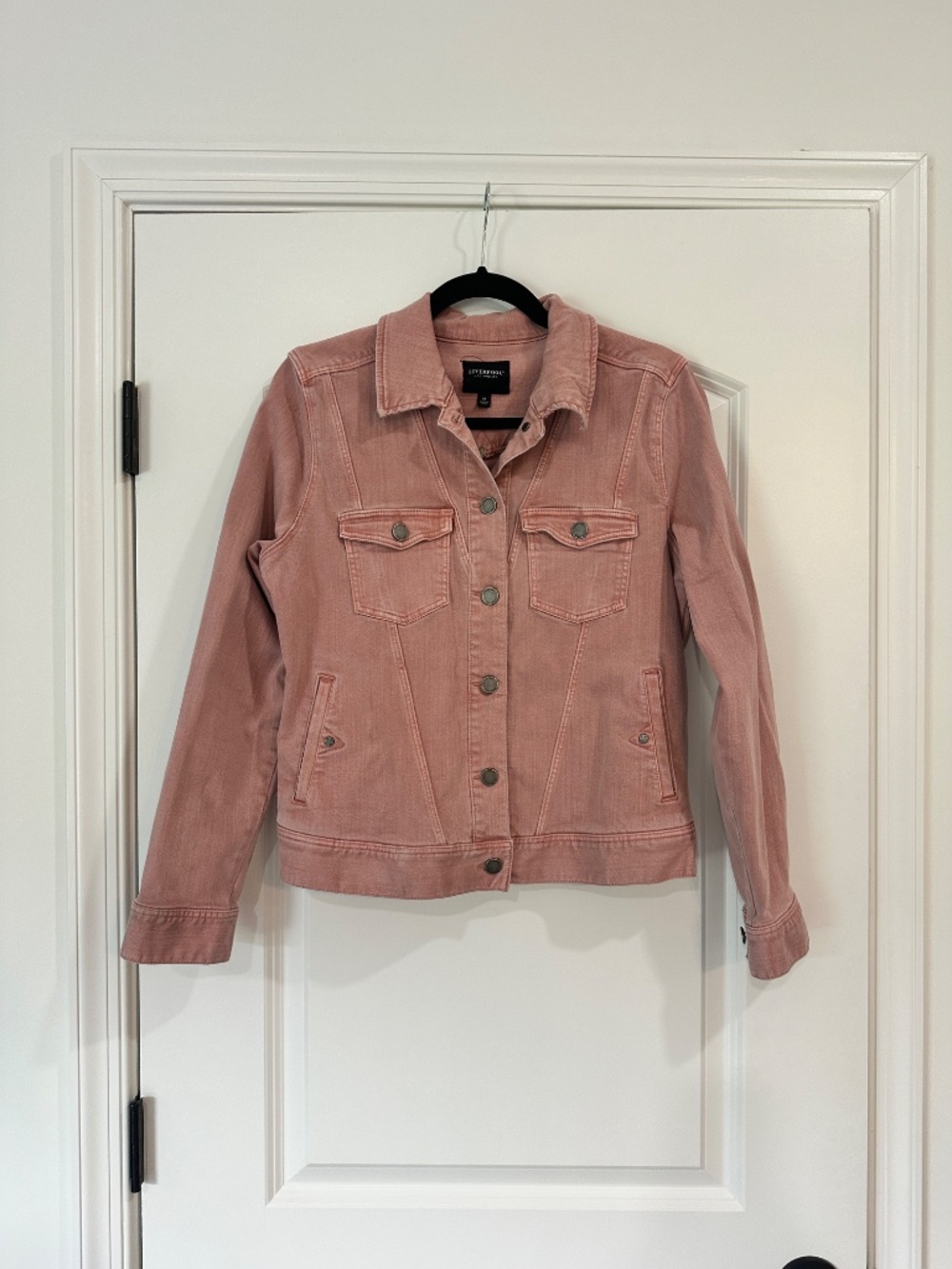 Liverpool Stretch Denim Jacket - Light Pink